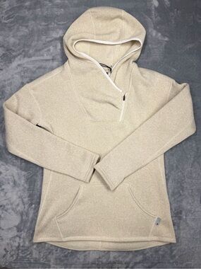 Stio Beige Sweetwater Fleece Hooded Sweater Mountain Goat Heather